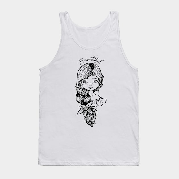 beautiful girl Tank Top by Volha_Petra